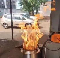 Горелка газовая ГВД 379 10 89 00 ПС (518307) монтаж вечный огонь ø 154 мм. ветроустойчивая  в Благовещенске Амурской области